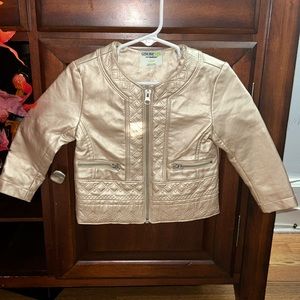 Genuine Kids from Oshkosh gold leather blazer